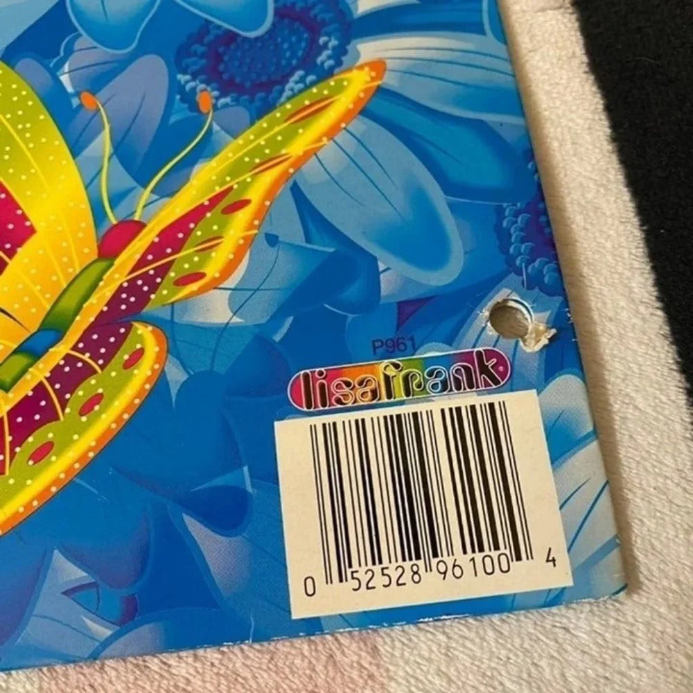 Vintage Lisa Frank Butterflies Flowers Fantastic Fashions Groovy Folder